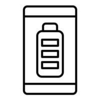 ícone de linha cheia de bateria vetor