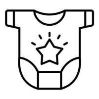 ícone de linha de roupas de bebê vetor