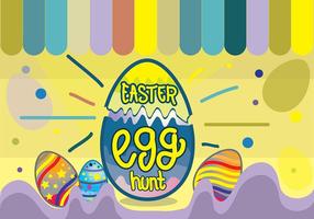 Background Colorful Easter Egg caça Funky do Pop vetor