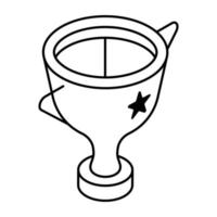 um design de ícone da taça de troféu de prêmio vetor