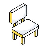 ícone de design perfeito da cadeira vetor