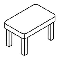 ícone de design criativo de mesa vetor