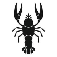 ícone de lagosta orgânica, estilo simples vetor