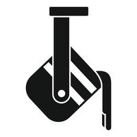 ícone de panela de metalurgia quente, estilo simples vetor