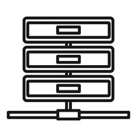 ícone do servidor remoto moderno, estilo de estrutura de tópicos vetor