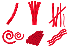 Vector Red Licorice Doce