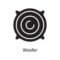 ilustração de design de ícone sólido do vetor woofer. símbolo de limpeza no arquivo eps 10 de fundo branco