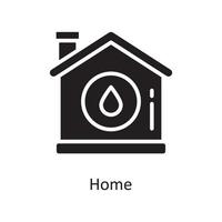 ilustração de design de ícone sólido em vetor em casa. símbolo de limpeza no arquivo eps 10 de fundo branco