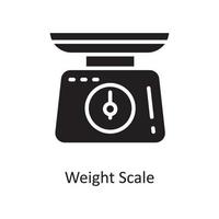 ilustração de design de ícone sólido de vetor de escala de peso. símbolo de limpeza no arquivo eps 10 de fundo branco