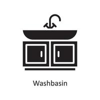 lavatório ilustração em vetor ícone sólido design. símbolo de limpeza no arquivo eps 10 de fundo branco