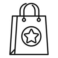 ícone de saco de bônus de venda, estilo de estrutura de tópicos vetor