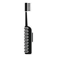ícone oral de escova de dentes elétrica, estilo simples vetor