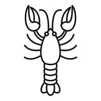 ícone de lagosta gourmet, estilo de estrutura de tópicos vetor