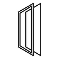 ícone de vidro protetor de janela, estilo de estrutura de tópicos vetor