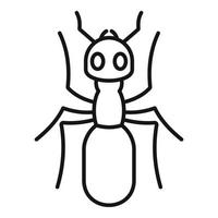 ícone de formiga inseto, estilo de estrutura de tópicos vetor