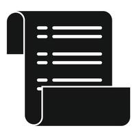 ícone de papel de teste de currículo, estilo simples vetor