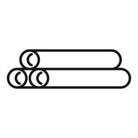 ícone de tubos de metal, estilo de estrutura de tópicos vetor