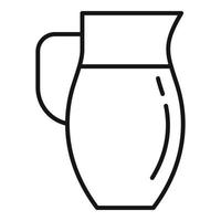 ícone do jarro de leite, estilo de estrutura de tópicos vetor