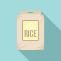 ícone do pacote de arroz, estilo simples vetor
