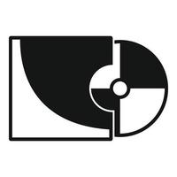 ícone de cd, estilo simples vetor