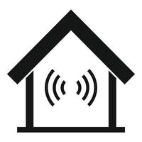ícone de casa à prova de som, estilo simples vetor