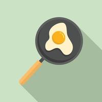 ícone de ovo frito, estilo simples vetor