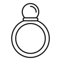 ícone de anel de pérola, estilo de estrutura de tópicos vetor