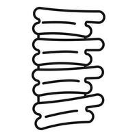 ícone da coluna vertebral, estilo de estrutura de tópicos vetor