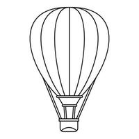 ícone de balão de ar, estilo de estrutura de tópicos vetor