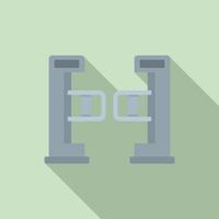 ícone de catraca de portão, estilo simples vetor