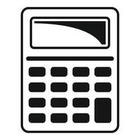 ícone da calculadora digital, estilo simples vetor