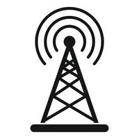 ícone da torre de rádio, estilo simples vetor