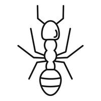 ícone de formiga agricultora, estilo de estrutura de tópicos vetor