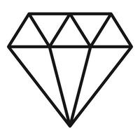 ícone de diamante do museu, estilo de estrutura de tópicos vetor