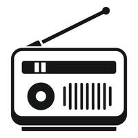 ícone de podcast de rádio, estilo simples vetor