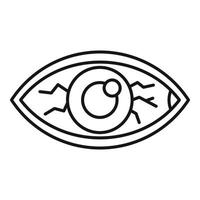 ícone de olho de sarampo, estilo de contorno vetor
