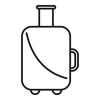 ícone de turista de bagagem, estilo de estrutura de tópicos vetor