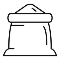 ícone de saco de farinha, estilo de estrutura de tópicos vetor