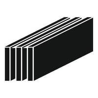 ícone de barras de metalurgia, estilo simples vetor