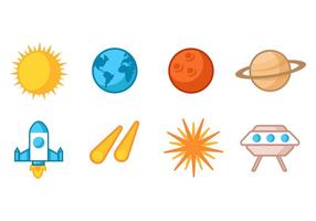 Free Vector Astronomy Icons Collection