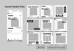 banner de postagem de mídia social para modelo de postagem de moda vetor