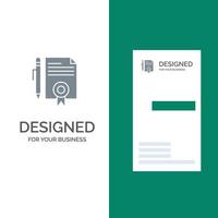 documentos legais documentos documentos página de documentos cinza design de logotipo e modelo de cartão de visita vetor
