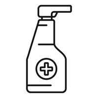 ícone de frasco de spray anti-séptico, estilo de estrutura de tópicos vetor