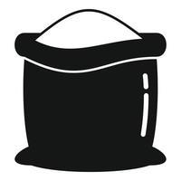ícone de composto de saco de fazenda, estilo simples vetor