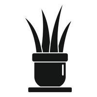 ícone de vaso de planta de escritório, estilo simples vetor
