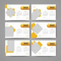 conjunto de design de calendário de negócios formal minimalista 2023 vetor