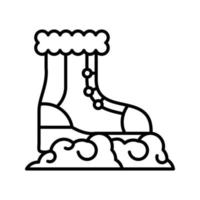 ícone de vetor de botas de neve