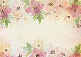 Livre Background Vector Aquarela do vintage com flores pintadas