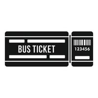 ícone de evento de passagem de ônibus, estilo simples vetor
