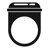 ícone de anel de rubi, estilo simples vetor
